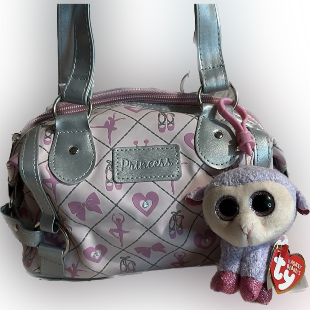 Claire’s Club Girls Princess Dance Ballerina Pink and Silver Mini Bag
